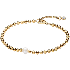 Pearl Bracelets Pandora Treated Beads Bracelet - Gold/Pearl/Transparent