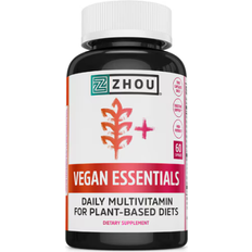 Zhou Vegan Essentials Daily Multivitamin for Plant Based Diets 60