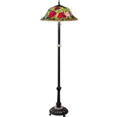 Meyda Lighting Rosebush Oil Rubbed Bronze Floor Lamp 62"