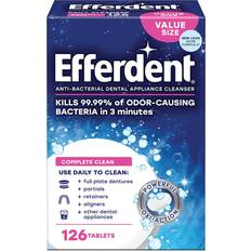 Dentures & Dental Splints Efferdent denture & retainer cleanser tablets complete clean 126 tablets Count