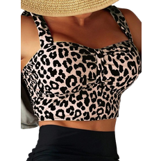 Shein Swim Summer Beach Leopard Drawstring Side Bikini Swimsuit
