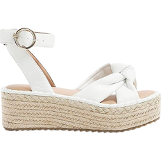 Damen Espadrilles River Island Wide Fit Knot - White