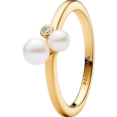 Pandora Duo Treated Ring - Gold/Pearl/Transparent