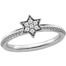 Gem & Harmony Star Ring - White Gold/Diamonds