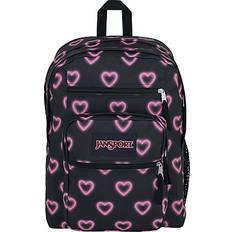 School Bags Jansport Big Student Backpack - Happy Heart Black