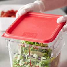 Red Food Containers Carlisle Service Squares Polyethylene Lid Food Container