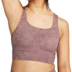 Nike Women's Zenvy Tie-Dye Medium-Support Padded Longline Sports Bra - Smokey Mauve/Plum Eclipse