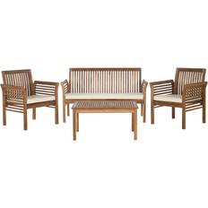 Wood Outdoor Lounge Sets Safavieh Carson Outdoor Lounge Set