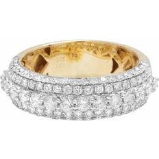 Jewelry Unlimited Genuine Solitaire Wedding Band Ring - Gold/Transparent