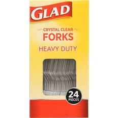 Forks Glad crystal clear plastic Dessert Fork