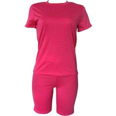 Sportswear Garment - Women Jumpsuits & Overalls Kiniko Women's Casual Top And Pants Set - Rose