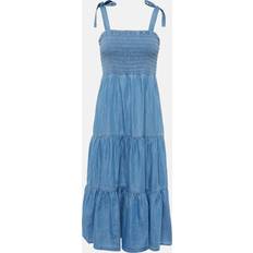 XXXS Dresses Veronica Beard Tola Tiered Cotton-blend Midi Dress