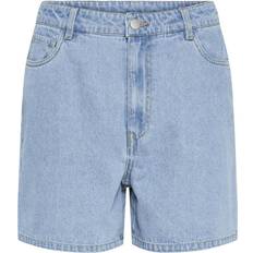 Pieces Abbi Mw Jeans Shorts - Light Blue Denim
