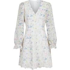 Hvite - XS Kjoler Neo Noir Cabana Embroidery Dress - Creme