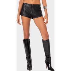 Shorts Edikted Zippy Faux Leather Micro Shorts