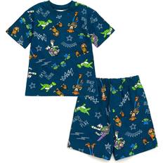Disney Kid's Woody Buzz Lightyear Slinky Dog French Terry T-shirt and Shorts Outfit Set - Toy Story