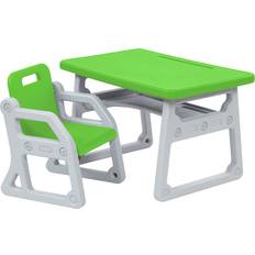 Kid's Room ECR4Kids Toddler Plus Desk and Chair, Furniture, Grassy Green/Light Grey
