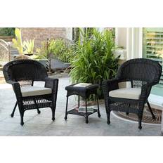 Jeco 3 piece wicker Outdoor Lounge Set