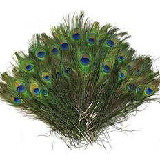 Feathers Vivian Beautiful Natural Peacock Feathers Eye Peacock Tail Feathers 10"-12" Pack of 20pcs