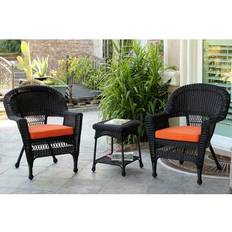 Jeco 3 piece wicker Outdoor Lounge Set