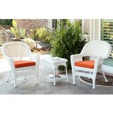 Jeco 3 piece wicker Outdoor Lounge Set