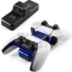 PS5 Controller Charger - Dual Charging Station Dock with LED Indicator Light for PlayStation 5 Controllers