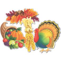 Table Decorations Beistle 4-Pack Decorative Packaged Thanksgiving Cutouts, 14-Inch