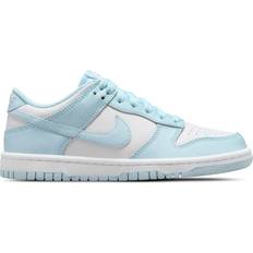 Nike Girls Basketball Shoes Children's Shoes Nike Dunk Low GS - White/Glacier Blue