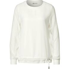 Street One Chiffon Long Sleeve Top - Off White