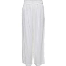 Leinen Hosen Only Tokyo High Waist Linen Mix Trousers - White/Bright White