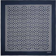 Coach Women Scarfs Coach 35" Signature Square Scarf Midnight Navy ONE SIZE