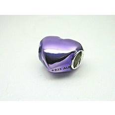 Purple Charms & Pendants Pandora Authentic 793337c01 metallic purple heart charm