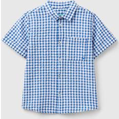 12-18M Hemden United Colors of Benetton Short Sleeve Check Shirt, 18-24, Blue, Kids