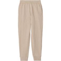 Burberry Women Pants & Shorts Burberry Soft Taupe Larkan Logo Embroidered Track Pants