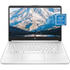 HP 14" Light Laptop for Students and Business - Intel Quad-Core Processor, 16GB RAM, 192GB Storage (64GB eMMC+128GB Micro SD), ‎11H Long Battery Life, Wi-Fi, Webcam, 1-Year Office 365, Win11 H in S