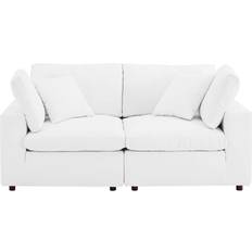modway Commix White Sofa 80" 2 Seater
