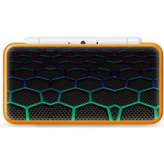 Console Decal Stickers 2DS XL Skin Decal Vinyl Wrap Metal Grid Futuristic Panel