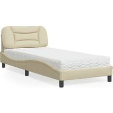 Betten-Sets vidaXL med madrass gräddvit Sängpaket