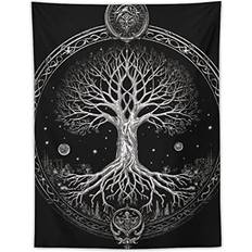 Wall Decor JHION Black Tapestry Tree of Life Tapestry Art Aesthetic Tapestries Wall Decor