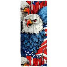 Ownta Pattern of Animals with American Flag Chiffon Silk Scarf - Multicolor