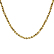 Chains - Gold - Men Necklaces Private Label Solid Rope Chain Necklace - Gold