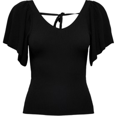 Only Leelo Back Detail Top - Black