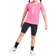 Adidas Girl's Repeat Trefoil T-shirt/Shorts Set - Pink