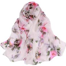 Rfmfkkg Women Scarves Flower Scarf - White