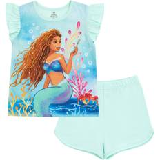 Other Sets Disney Little Mermaid Ariel Little Girls T-Shirt and French Terry Shorts Outfit Set Blue 7-8