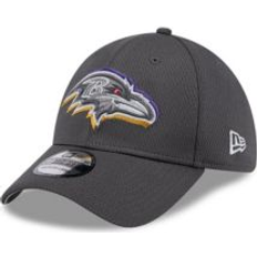 Football Caps New Era Men's Baltimore Ravens 2024 Nfl Draft 39THIRTY Flex Hat Graphite L/XL