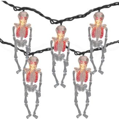 Skeletons Northlight Skeleton Halloween 10 Piece Lights with 7.5' Wire Set No Color