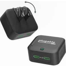 Mobile Phone Accessories Plugable dual usb c fast charger, 40w black