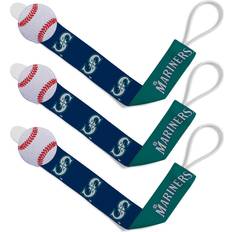Masterpieces Pacifier Clip 3-pack Seattle Mariners