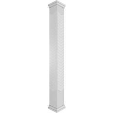 Columns Ekena Millwork 10 H Craftsman Classic Square Non-Tapered Chevron Modern Column Prairie Capital & Prairie Base